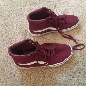 Maroon High Top Vans